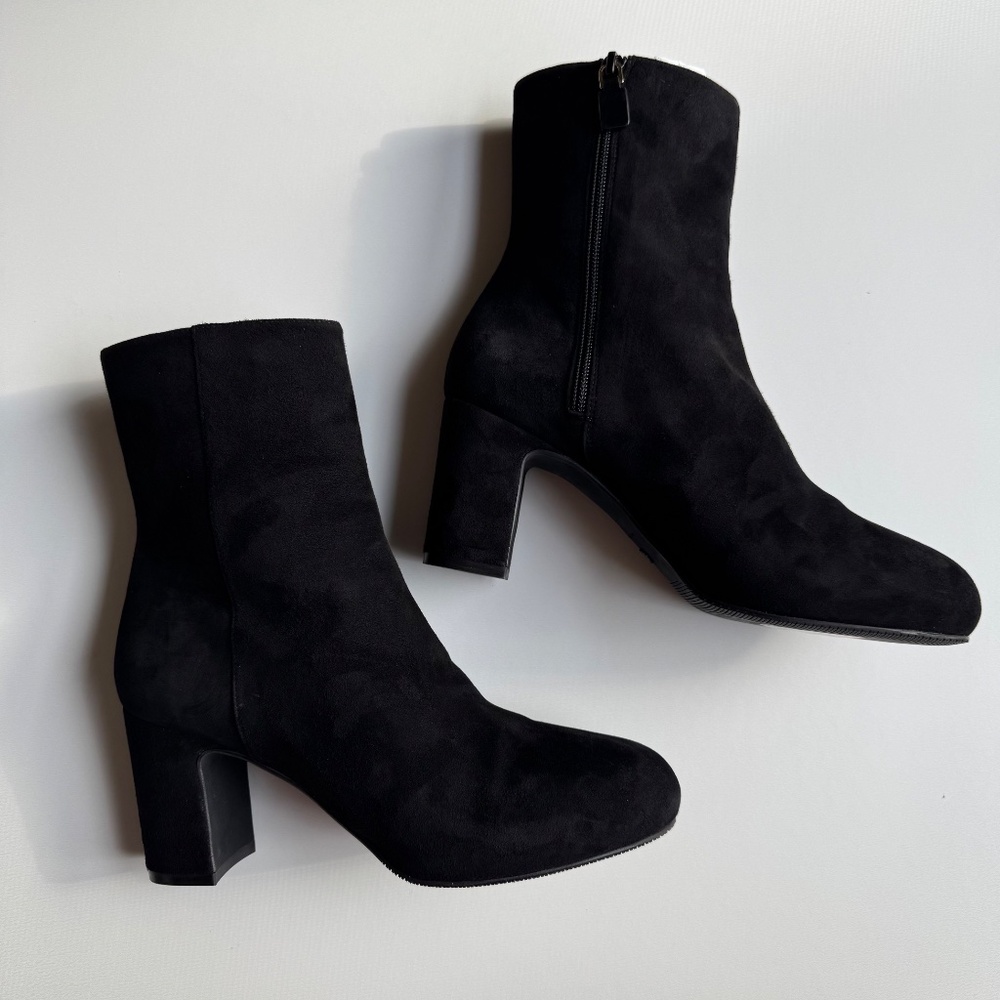 ✨NWT✨ STUART WEITZMAN Gianella Block Heel Booties Boots in Black Sz 9M, EU 39.5 - Picture 5 of 7